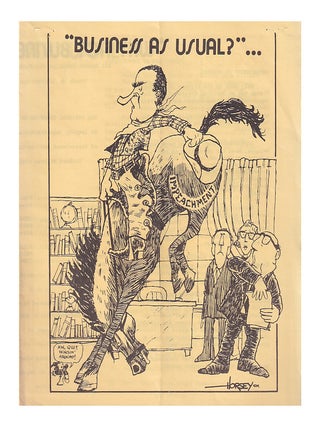 Item #630011 Rare Richard Nixon Impeachment Flyer (1974). Associated Students of the University...