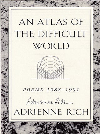 An Atlas of the Difficult World: Poems 1988-1991