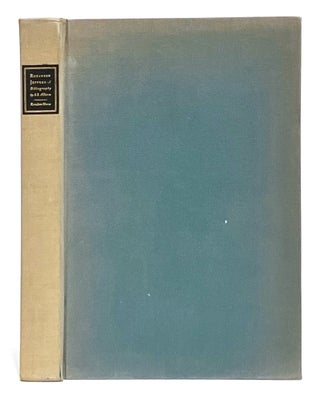 Item #634297 A Bibliography of the Works of Robinson Jeffers. Robinson Jeffers, S. S. Alberts