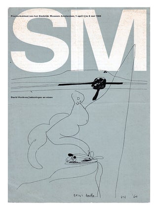 Item #638578 David Hockney. Tekeningen en etsen. Prentkabinet van het Stedelijk Museum Amsterdam,...