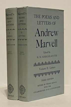 Item #639699 The Poems And Letters Of Andrew Marvell. Two Volumes. Andrew Marvel, H. M. Margoliouth