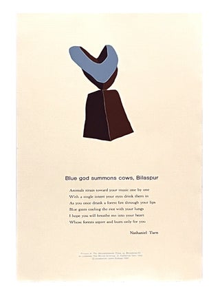 Blue God Summons Cows, Bilaspur. [Broadside. Nathaniel Tarn.