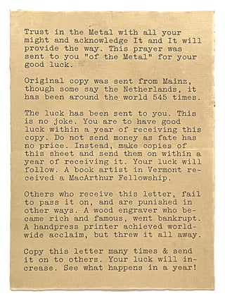 Item #647662 Trust In The Metal… [Chain Mail Broadside