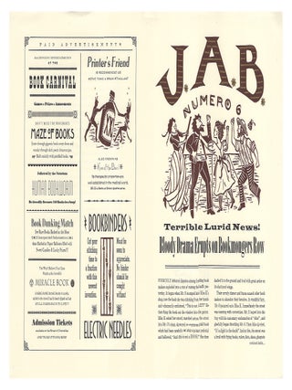 Item #649414 J.A.B. Journal of Artists Books ~ Original Cover Proof. Jules Remedios Faye
