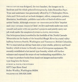 J.A.B. Journal of Artists Books ~ Original Cover Proof