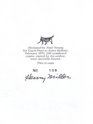 Henry Miller's Book of Friends: A Tribute to Friends of Long Ago