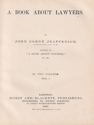 A Book About Lawyers [2 volumes]