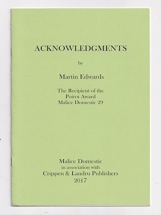 Item #650759 Acknowledgments. Martin Edwards