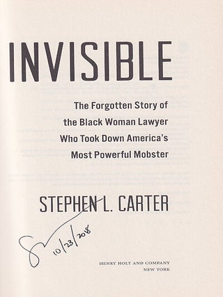 Invisible: The Forgotten Story of the Black Woman Lawyer Who Took Down America's Most Powerful Mobster