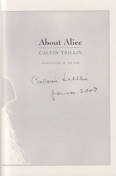About Alice | Calvin Trillin | First Edition