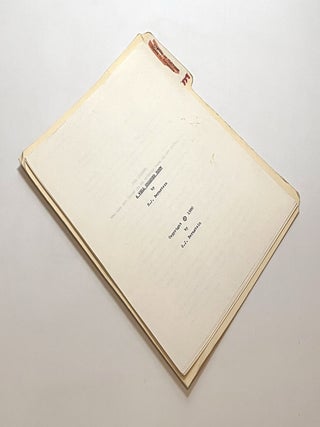 Item #653486 Original Typescript of 'A Well Ordered Room'. Steven Jay Bernstein, Jesse