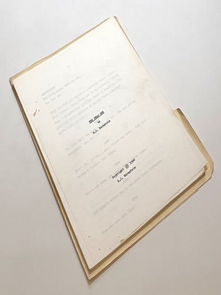 Item #653497 Original Typescript Of 'The Dead Dog'. Steven Jay Bernstein, Jesse