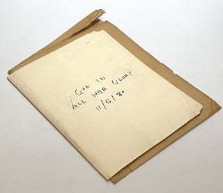 Item #653498 Original Typescript Of 'God In All Her Glory'. Steven Jay Bernstein, Jesse