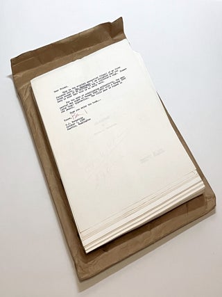 Item #653501 Original Unpublished Manuscript 'The Sanctuary'. Steven Jay Bernstein, Jesse
