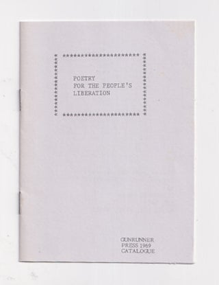 Item #656192 Poetry For The People's Liberation - Gunrunner Press 1969 Catalogue