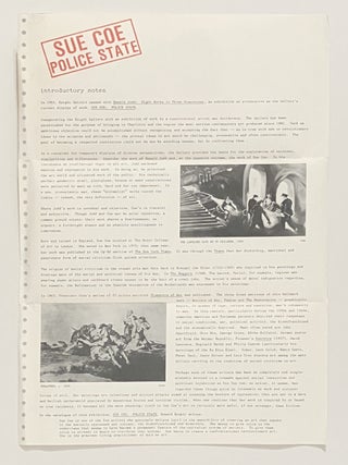 Sue Coe: Police State Promotional Flyer
