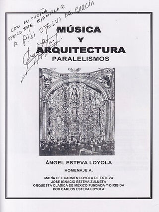 Item #658328 Música y Arquitectura. Angel Esteva Loyola