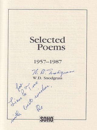 Selected Poems: 1957-1987