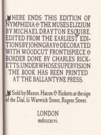 Nymphidia and the Muses Elizium