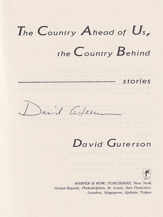 The Country Ahead of Us, The Country Behind
