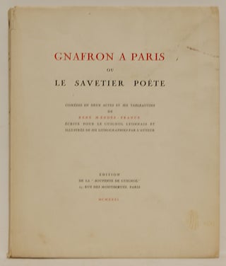Item #L004479 Gnafron a Paris: Ou, Le Savetier Poete. Rene Mendes-France