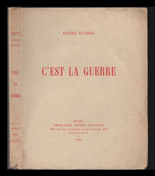 Item #L009910 C'est la Guerre. Andre Suares