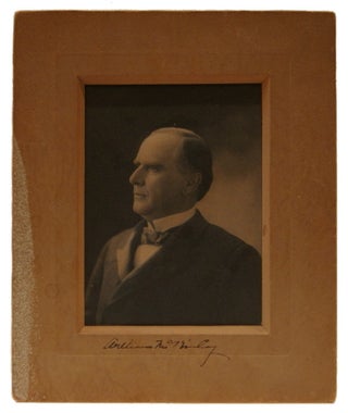 Item #L053445 Original Bas-Relief Portrait Photograph of William McKinley as President, Signed on...