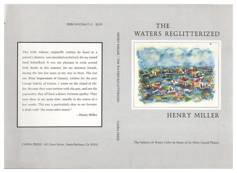 Item #L053486 The Waters Reglitterized. Henry Miller.
