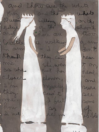Item #L054088 The White King and the White Queen : Sketch for Through the Looking Glass and What...