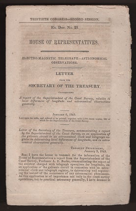 Item #L059800 Letter from the Secretary of the Treasury, Transmitting a Report of the...