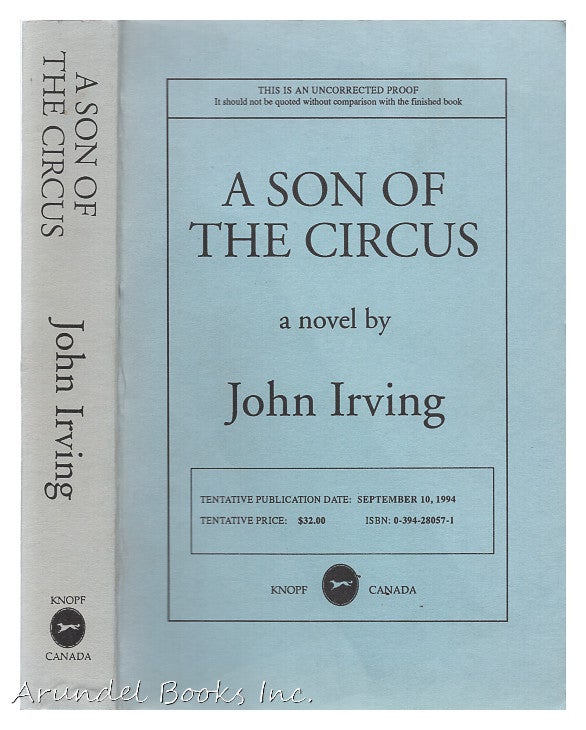 Item #L074104 A Son of the Circus. John Irving.