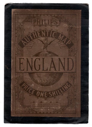 Item #L078236 Philips' Authentic Map: England (Philips' Authentic Series of Shilling Maps: 4)....