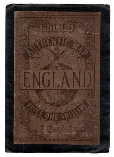 Item #L078236 Philips' Authentic Map: England (Philips' Authentic Series of Shilling Maps: 4). George Philip, Son.